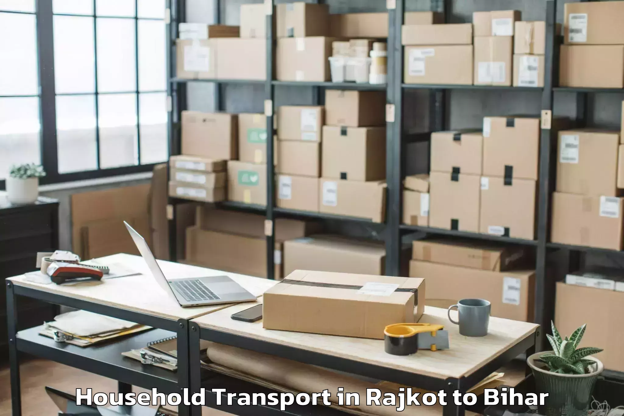 Trusted Rajkot to Bihariganj Household Transport